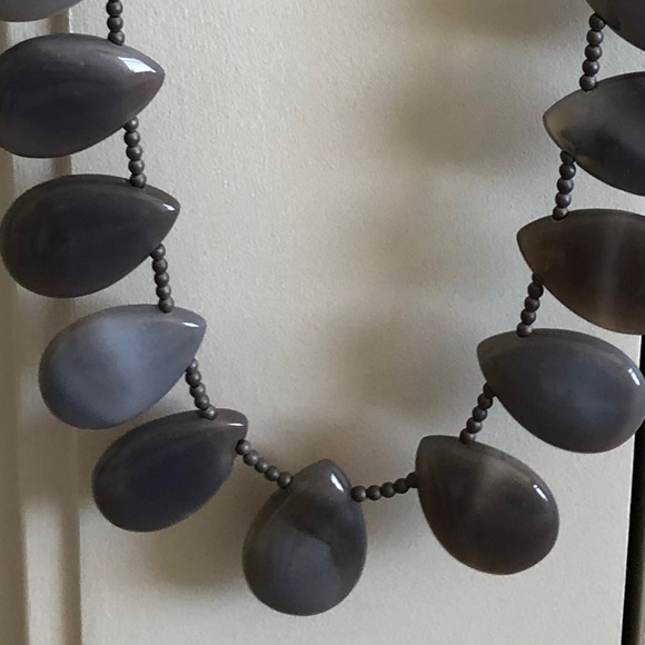 Ann Lightfoot Gray Feldspar Necklace New - Picture 2 of 5